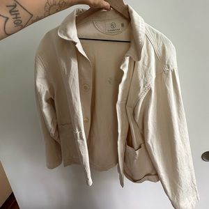 Older brother chore jacket with stain